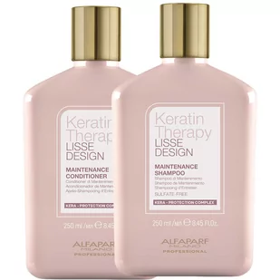 Alfaparf Keratin Therapy Lisse Design - zestaw po keratynowym prostowaniu włosów, szampon 250ml i odżywka 250ml 9/zestaw - Zestawy kosmetyków damskich - miniaturka - grafika 1