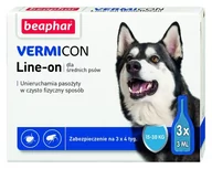 Artykuły przeciw pasożytom - Beaphar VERMICON Line-on Pies M 15-30kg pipeta 3 x 3ml) - miniaturka - grafika 1