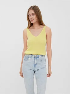 VERO MODA SWETER NA RAMIĄCZKACH ŻÓŁTY BASIC M MVG - Swetry damskie - miniaturka - grafika 1
