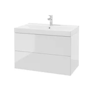 Szafki łazienkowe - Szafka łazienkowa pod umywalkę Defra Faro 80 cm biały połys 001-D-08018 - miniaturka - grafika 1