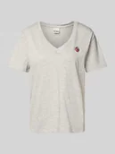 Koszulki i topy damskie - T-shirt z wyhaftowanym motywem model ‘KENNEDY’ - miniaturka - grafika 1