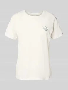 T-shirt z wyhaftowanym motywem model ‘CAMINO’ - Koszulki i topy damskie - miniaturka - grafika 1