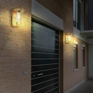 Lampy ogrodowe - Kinkiet zewnętrzny Candela o wyglądzie drewna - miniaturka - grafika 1