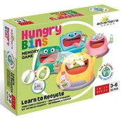 Gry planszowe - Adventerra Games Gra planszowa memory dla dzieci Segregacja śmieci  Hungry Bins Adventerra Games mamytomy-273-0 - miniaturka - grafika 1