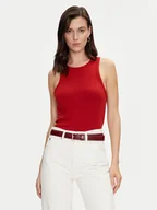 Koszulki i topy damskie - Tommy Hilfiger Top WW0WW38635 Czerwony Slim Fit - miniaturka - grafika 1