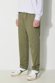 Spodnie męskie - New Balance spodnie męskie kolor zielony proste - grafika 1