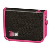 Piórniki - St. Majewski Piórnik dwuklapkowy bez wyposażenia Black Glitter - miniaturka - grafika 1