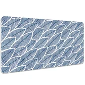 Podkładki na biurko - Podkładka na biurko Liście na niebiesko 100x50 cm - miniaturka - grafika 1