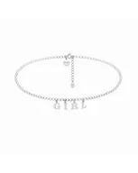 Naszyjniki - Srebrny naszyjnik z literkami i cyferkami - miniaturka - grafika 1