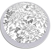 Dywany - Uniwersalny dywan okrągły winylowy kontury pąków fi120 cm - miniaturka - grafika 1