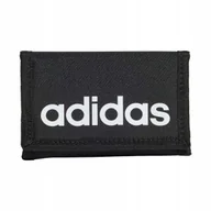 Portfele - Adidas Portfel Sportowy Rozkładany Na Zamek Czarny Linear JE8346 - miniaturka - grafika 1