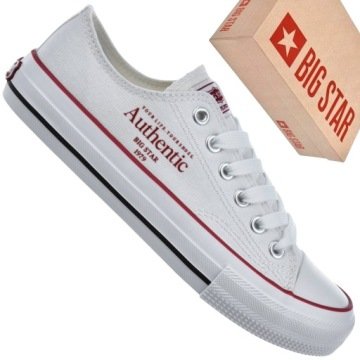 Trampki damskie Big Star NN274235 białe materiałowe casual