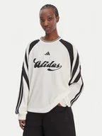 Bluzki damskie - adidas Bluzka House Of Tiro KC4007 Biały Loose Fit - miniaturka - grafika 1