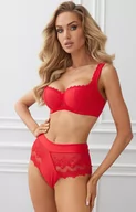 Majtki damskie - Czerwone koronkowe wysokie figi braziliany Sophia, Kolor czerwony, Rozmiar S, PariPari Lingerie - Primodo.com - miniaturka - grafika 1
