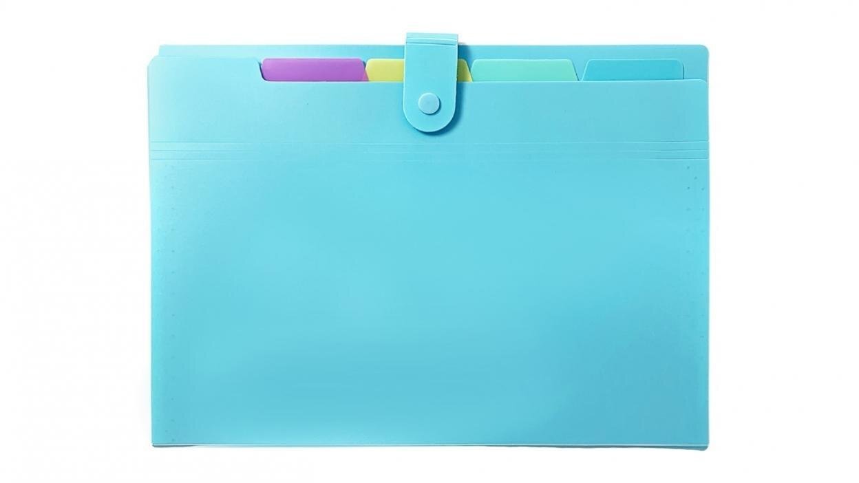 Biurfol Teczka A4 PP harmonijkowa pastel niebieski EDUKAMP