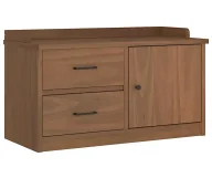 Ławki do przedpokoju - Szafka z siedziskiem drewno orzechowe G3-M71 - miniaturka - grafika 1