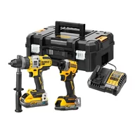 Zestawy elektronarzędzi - DeWalt DCK2052H1E1T-QW 2-narzędziowy zestaw Combo (DCD805+DCF850) 18V 1x5,0Ah 1x1,7Ah Li-Ion XR PowerStack w walizce TSTAK - miniaturka - grafika 1