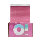 Pozostałe akcesoria fryzjerskie - O! Tools, ryflowana folia do koloryzacji włosów, Pink Chic, 500 arkuszy - miniaturka - grafika 1