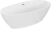 Wanny - Mexen Bilbao wanna wolnostojąca 180 x 90 cm, biała, przelew złoty szczotkowany - 51311809000-55 - miniaturka - grafika 1