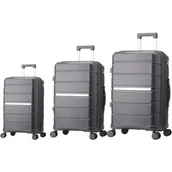 Walizki - Zestaw walizek SEMI LINE T5835-0 Grafitowy - miniaturka - grafika 1