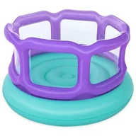 Materace dmuchane i koła do pływania - Bestway 52646 Dmuchany okrągły Zamek do skakania Laugh 'n Leap Bouncer 1.52m x 1.52m x 84cm - miniaturka - grafika 1