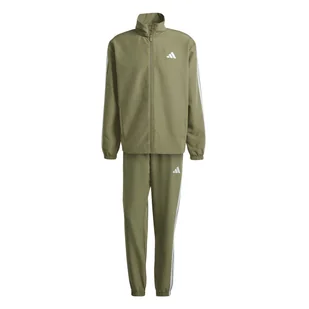 Męski Dres ADIDAS M 3S WV TT TS JI8850 – Oliwkowy - Dresy męskie - miniaturka - grafika 1