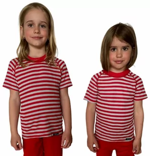 COOL kolorowy T-shirt dziecięca .120 .czerwono-białe paski - Odzież sportowa dziecięca - miniaturka - grafika 1