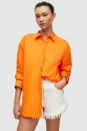 Koszule damskie - AllSaints koszula bawełniana Sasha damska kolor pomarańczowy relaxed z kołnierzykiem klasycznym - miniaturka - grafika 1