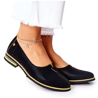 Półbuty damskie - Skórzane Półbuty Maciejka Czarne 05035-07 żółte - miniaturka - grafika 1