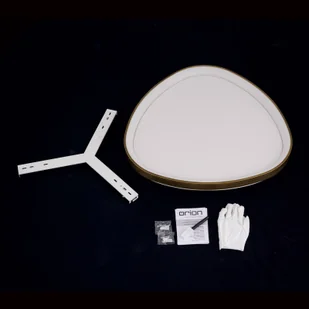 ORION Lampa sufitowa LED Charlie, Ø 65 cm, opalowa biel, kolor antyczny mosiądz - Lampy sufitowe - miniaturka - grafika 5
