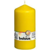 Świece - Bolsius świeca bryłowa pieńkowa słupek bezzapachowa 15cm 150/78 mm - Żółta - miniaturka - grafika 1