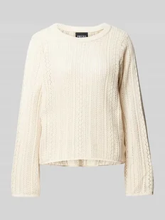 Sweter z dzianiny o kroju comfort fit z czystej bawełny model ‘NUKA’ - Swetry damskie - miniaturka - grafika 1