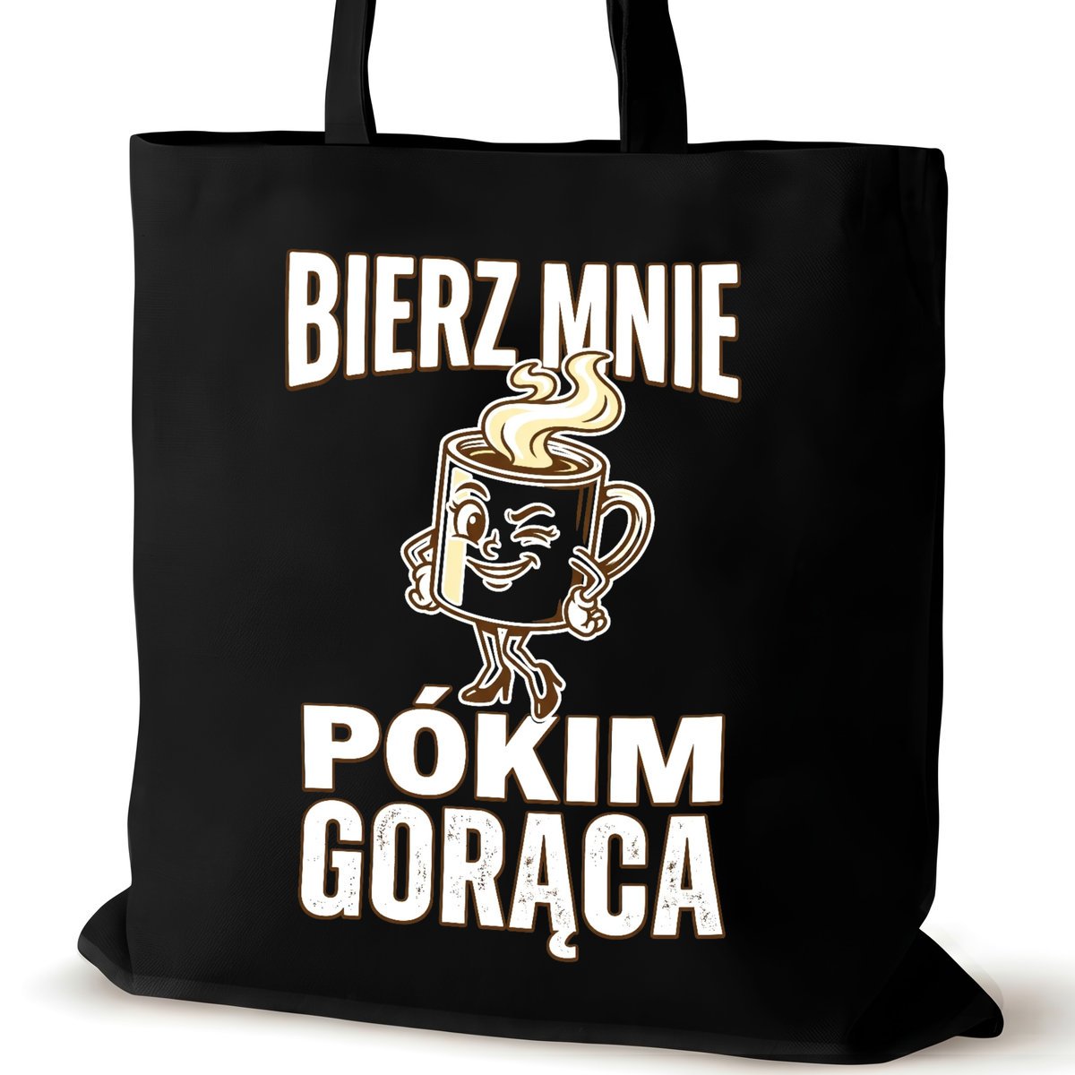 Torba bawełniana czarna dla VIRAL na ramię walentynki biura śmieszna