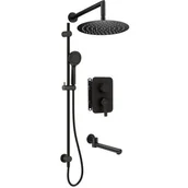 Zestawy prysznicowe - Deante Arnika nero Zestaw prysznicowy podtynkowy z BOXem mieszaczowym i wylewką wannową BXYWNQAM - miniaturka - grafika 1