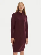Sukienki - Tatuum Sukienka dzianinowa Sagamia T2321.196B Bordowy Regular Fit - miniaturka - grafika 1