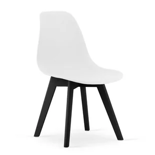 Krzesło KITO białe / nogi czarne - Krzesła - miniaturka - grafika 1