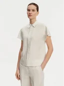 Koszule damskie - Calvin Klein Koszula K20K208322 Beżowy Regular Fit - miniaturka - grafika 1