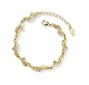 Bransoletka delikatne kryształki (B11567AU) - Bransoletki - miniaturka - grafika 1