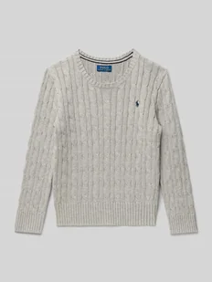 Sweter z dzianiny z prążkowanymi wykończeniami - Swetry dla chłopców - miniaturka - grafika 1