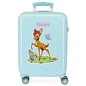 Walizki - Disney Bambi walizka kabinowa niebieska 38 x 55 x 20 cm sztywne ABS kombinowane zamknięcie boczne 34 l 2 kg 4 podwójne koła - miniaturka - grafika 1