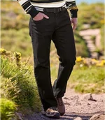 Spodnie męskie - Wygodne, czarne jeansy regular ze stretchem Mężczyzna Atlas For Men - Kolor : Czarny - Rozmiar : 44 - miniaturka - grafika 1