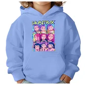 Bluzy dla dziewczynek - BLUZA DZIECIĘCA K-POPOWE ŁOWCZYNIE DEMONÓW HUNTRIX 134-140 Z KAPTUREM - miniaturka - grafika 1