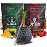 Yerba Mate - Zestaw Yerba Mate Guarani Energia Exotic Rain tykwa i bombilla 2x500g 1kg - miniaturka - grafika 1