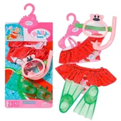 Lalki dla dziewczynek - BABY born Zestaw do nurkowania z płetwami i bikini dla lalki 43 cm 836996 - miniaturka - grafika 1
