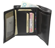 Portfele - Portfel Męski Skórzany EL FORREST Skóra Bydlęca Duży Pionowy Bez Zapięcia Dwa Skrzydełka RFID CZARNY 896 67 13 x 10 x 3 [cm] - miniaturka - grafika 1