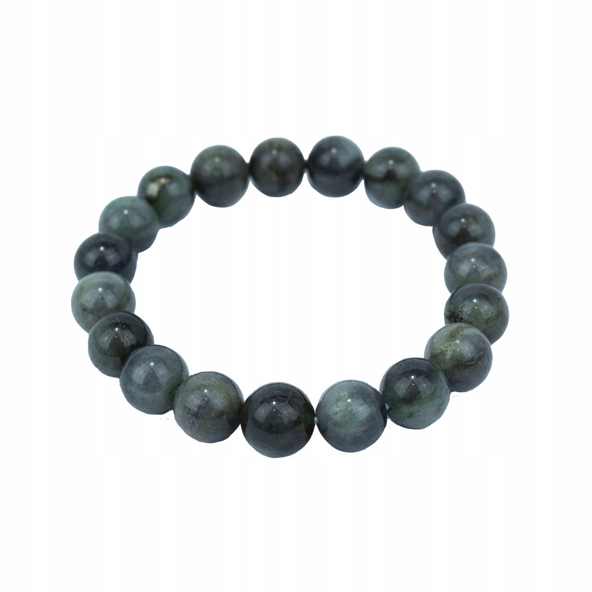 Bransoletka naturalny LABRADORYT kule 10mm gumka