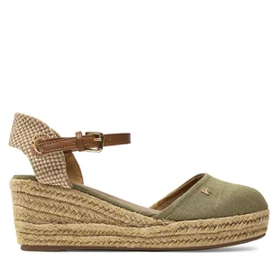 Espadryle Wrangler Bela Women Semi Wedge 20241055 Zielony - Espadryle damskie - miniaturka - grafika 1