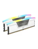 Pamięci RAM - CORSAIR VENGEANCE RGB 32GB 2x16GB DDR5 6000MT/s DIMM Unbuffered 36-38-38-76 Std PMIC XMP 3.0 White Heatspreader Black PCB 1.25V - miniaturka - grafika 1