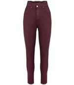 Spodnie damskie - Wygodne elastyczne spodnie JEANSY SKINNY FIT kolorowe Eleganckie ROSE-36 - miniaturka - grafika 1