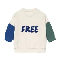 Bluzy i sweterki niemowlęce - Bluza z bawełny organicznej Gots Little Gang Free milky 2-4 lata - ubranie - miniaturka - grafika 1